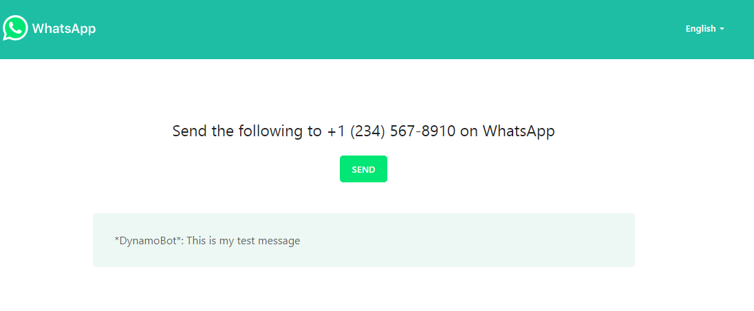 Whatsapp Send Message Web
